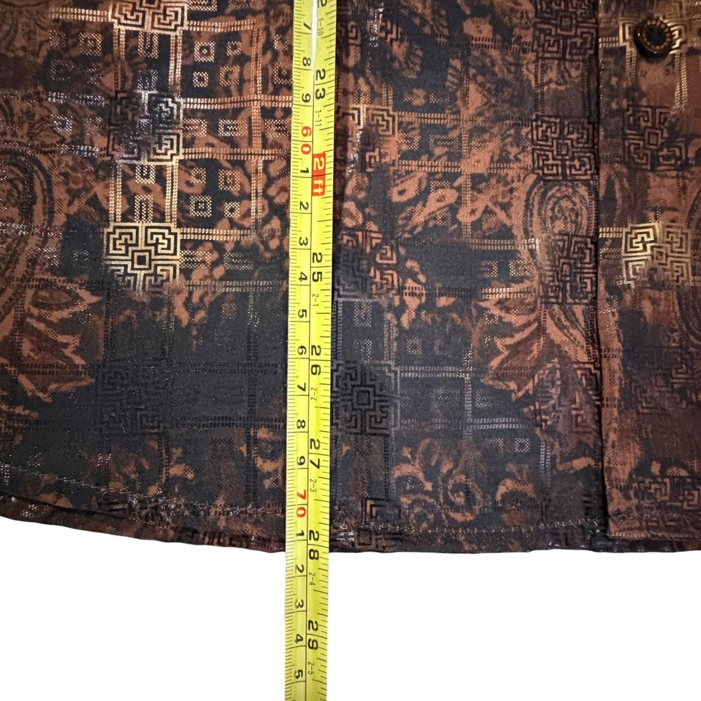 American Breed Mens Smart Shirt Bronze Metallic Button Up Size M - Picture 6 of 6